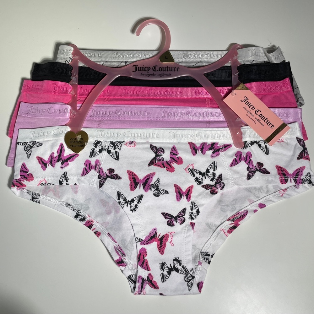 Juicy Couture Boyshort Brief Butterfly Underwear 5-pack
